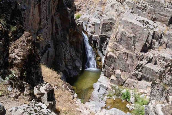 Agalyk Mountains and Devsharshara waterfall