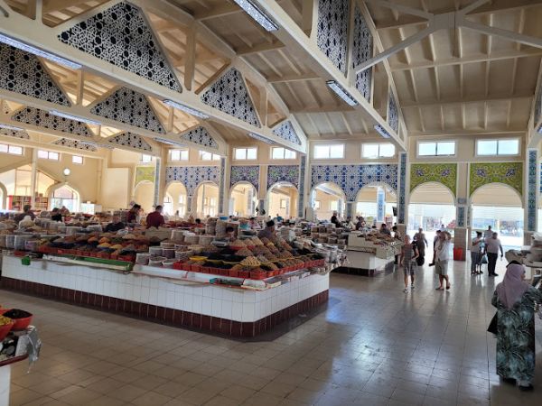 Large Collective farm market