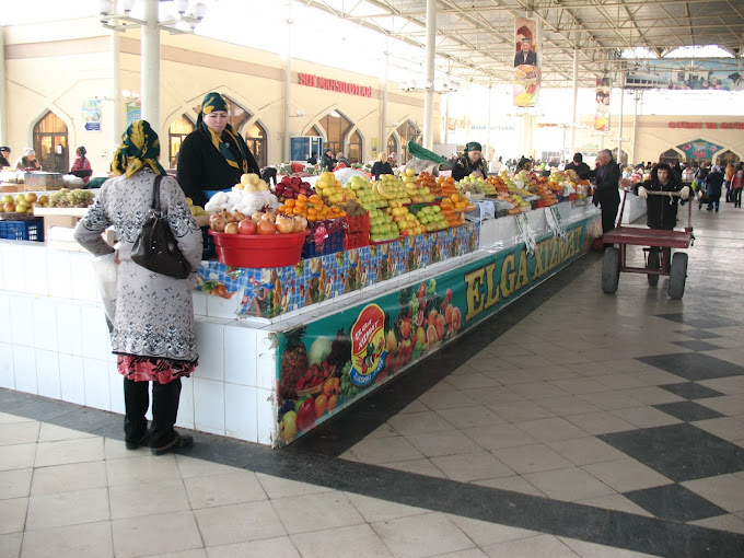 Large Collective farm market