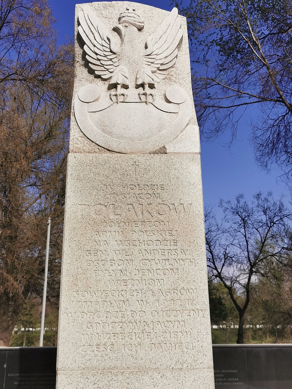 Monument to Poles interned in Uzbekistan during the war